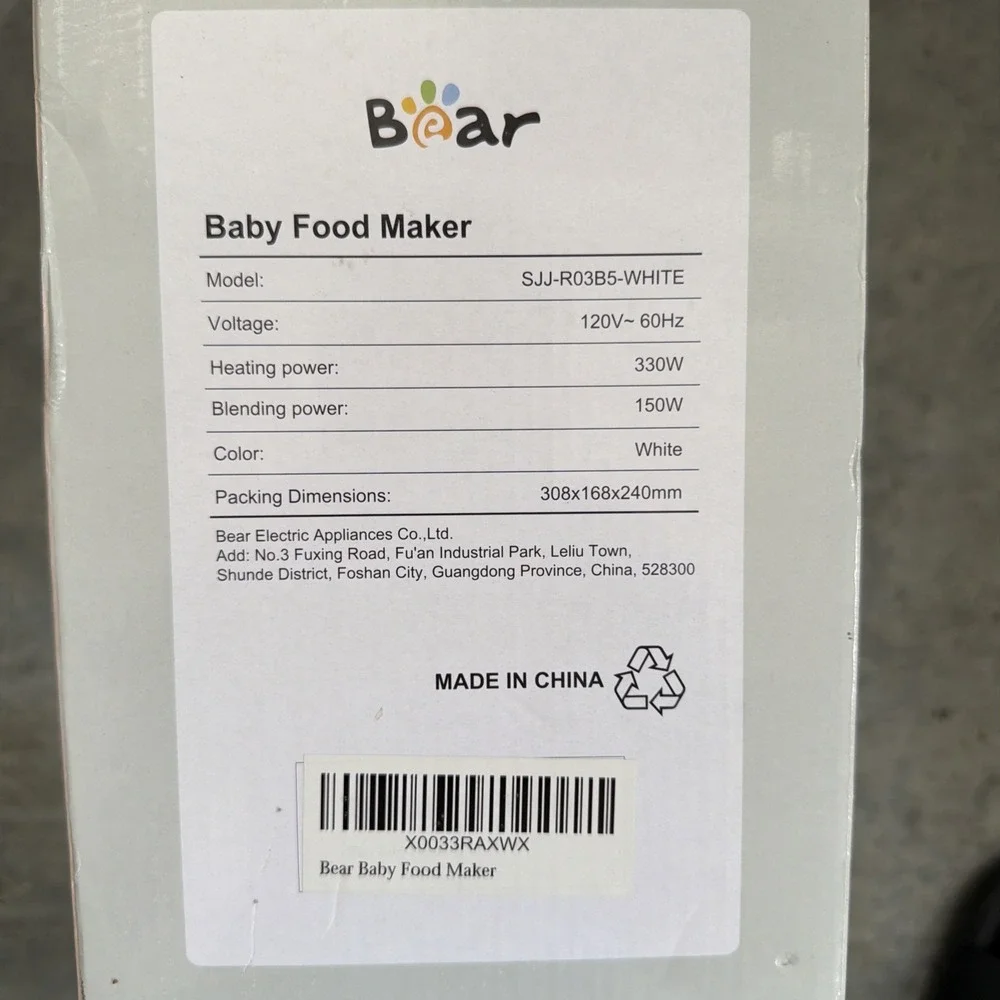 Bear 2024 Baby Food Maker | One Step Baby Food Processor Steamer Puree Blender